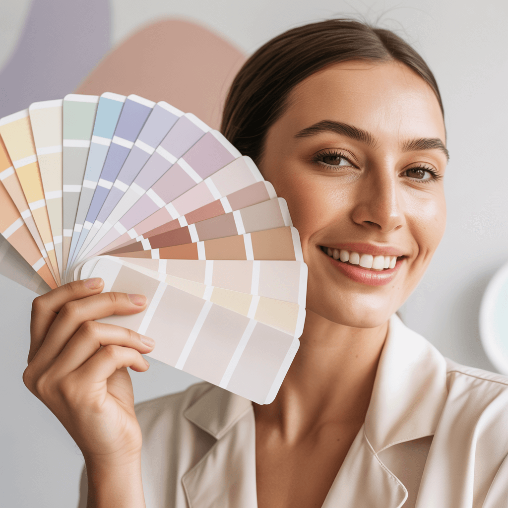 AI color analysis hero visual for personal color analysis homepage